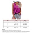thumbnail image 4 of Camiseta sin mangas con cuello en V para mujer, color puro, acabado satinado, moda sin mangas, color liso satinado, 4 of 6