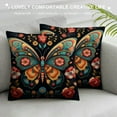 thumbnail image 3 of ONETECH Retro Butterfies Pillow Covers Decorative Abstract Tropical Flowers Throw Pillow Covers Vivid Floral Boho Cushion Case Nordic Style Pillowcase Decorations for Couch Sofa, 3 of 5