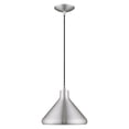thumbnail image 2 of 41178-66 Livex Lighting Metal Shade - 1 Light Mini Pendant in Coastal Style - 10.5 Inches wide by 14 Inches high-Brushed Aluminum Finish, 2 of 10