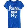 thumbnail image 1 of Aeropostale Aero 1987 Ny Painted Look Camiseta gráfica para mujer, azul, XS, 1 of 1