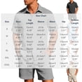 thumbnail image 3 of LEKWK 2 Piece Set for Men Loose Fit Solid Textured Beach Vacation Summer Outfits Button Down Short Sleeve Collared Tops and Elastic Waist Shorts, 3 of 5