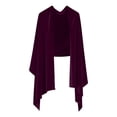 thumbnail image 4 of HNMKIU Elegant Velvet For Wedding And Evening Events A Soft Shawl Scarf For Bridesmaids And Guests Purple,One Size, 4 of 6
