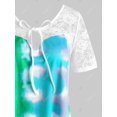 thumbnail image 4 of Más el tamaño de encaje de inserción del tinte del lazo del pañuelo camiseta Rosegal Camisetas tallas grandes, 4 of 5