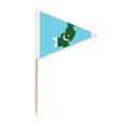 thumbnail image 1 of Pakistan Map Plate National Flag Country Toothpick Triangle Cupcake Toppers Flag, 1 of 3