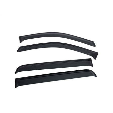 EGR 643471 tape-on window visors front and rear set dark smoke finish compatible with select Ford models