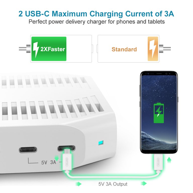 10-Port USB Power Delivery Charging Station - 120 W