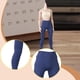 thumbnail image 5 of Pantalón de capa 1:6, disfraz de muñeca en miniatura, elástico, deportivo, informal, mini entrenamiento de yoga azul oscuro, 5 of 8