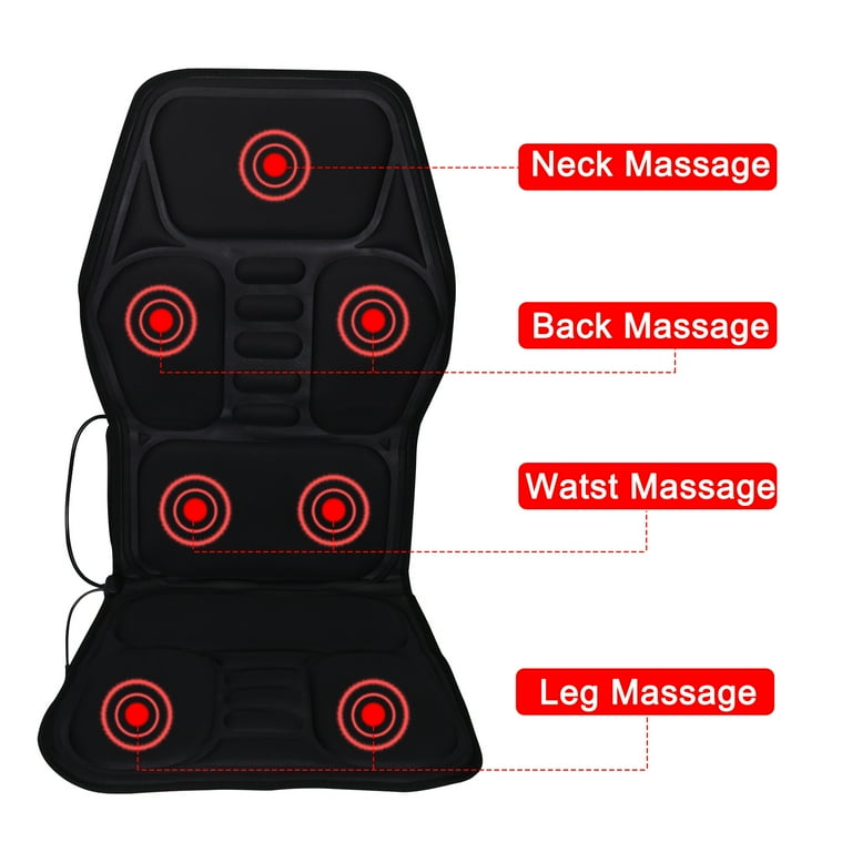 Vibrating Back Massager, Heat Mat, Electric Portable Massage Chair Pad, Seat Cushion with 7 Nodes for Stress Release - Walmart.com Vibrating Back Massager, Heat Mat, Electric Portable Massage Chair Pad, Seat Cushion with 7 Nodes for Stress Release - Walmart.com