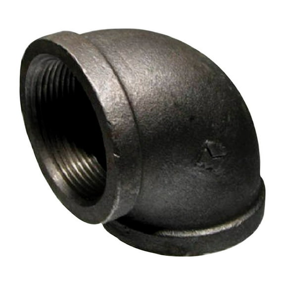 B & K 520-009BC Southland Malleable Iron Elbow, 90 Degree, Black