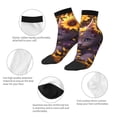 thumbnail image 5 of Fuzoiu Sunshine Cute Cat Sunflower Print Adult Socks, Crew Moisture-wicking Socks, Unisex Cushion Crew Socks,Casual Sports Ankle Socks, 5 of 7