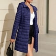 thumbnail image 6 of FDGIU Women's Hood Mid Length Quilted Puffer Coat, Full Zip Snap Button Lightweight Padded Jacket with Side Pockets for 2026 Fall Winter Travel Daily Layering, 6 of 8