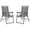 Gray, variant on Set of 2 Patio Folding Sling Back Chairs, Outdoor Camping Deck Chairs with Steel Frame, Textile Fabric Seat, No Assembly, Space-Saving Portable Seating for Yard, Beach, Patio and Garden Black