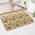 thumbnail image 4 of Yellow Brown Sunflower Pattern Bathroom Rugs Mat,Non Slip Microfiber Bathroom Rug,Rubber Backing,Soft Bathroom Mats for Bathroom Floor,Tub and Shower,17x27in(43x68cm), 4 of 5
