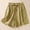Yellow, variant on LINGLANG Women's Summer Linen Bohemian Shorts, High Waist Wide Leg Retro Loose Fit Shorts, Elastic Waistband Drawstring 5-Inch Inseam Shorts