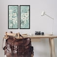 thumbnail image 2 of Stupell Industries Green Toned Blossoms Floral Painting Black Framed Art Print Wall Art, 10 x 24, Set of 2, 2 of 8
