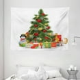 thumbnail image 1 of Christmas Tapestry, Xmas Tree with Vivid Balls and Snowflakes New Year Celebration Theme Art, Wall Hanging for Bedroom Living Room Dorm Decor, 80W X 60L Inches, Red Green Yellow, by Ambesonne, 1 of 2