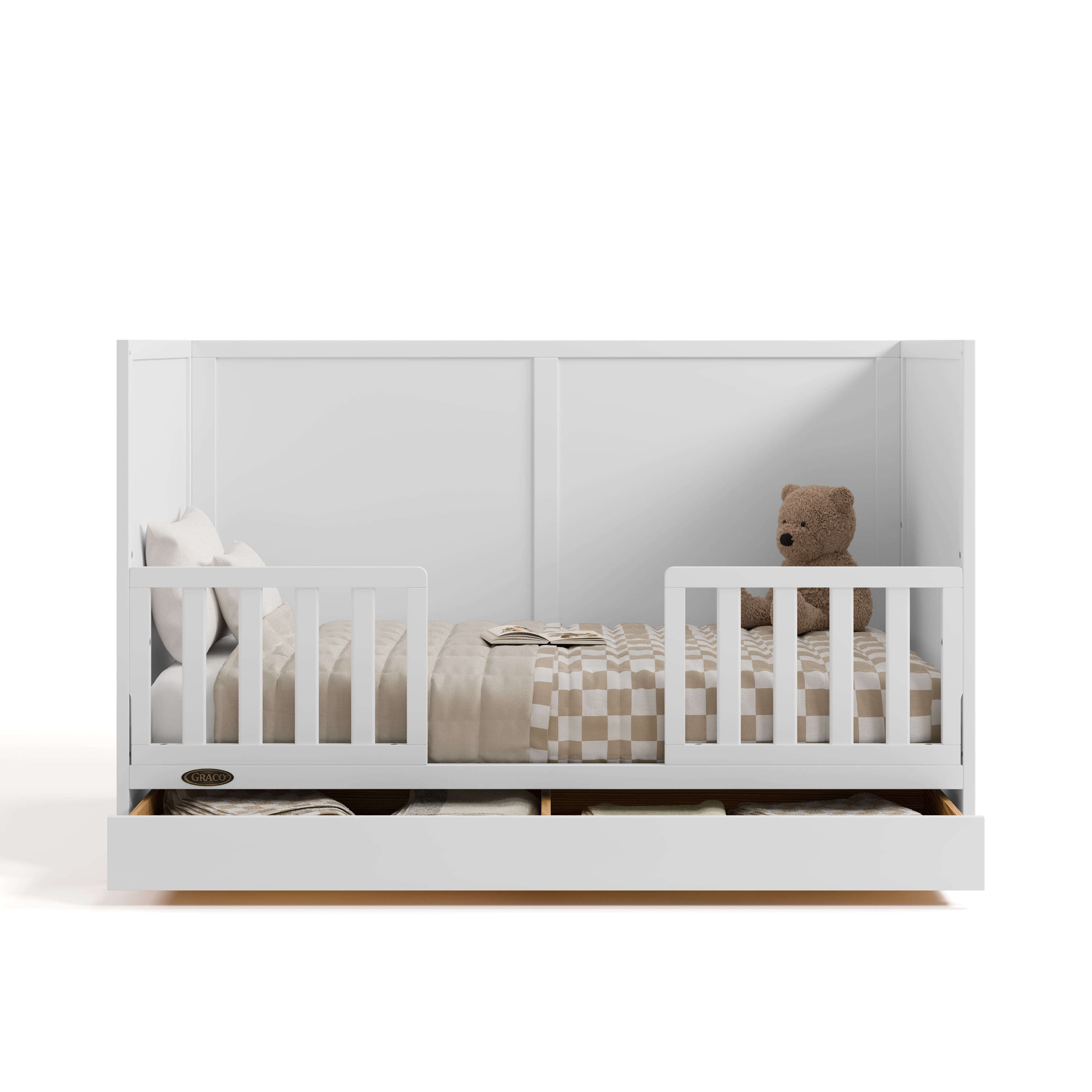 Graco Theo 3-in-1 Convertible Baby Crib with Drawer, White