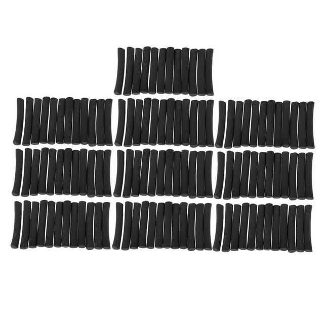 120 Paquete de de Espuma Cilindro Flotador de Atado de Mosca Negro Macarena Palitos de espuma para pesca de carpa