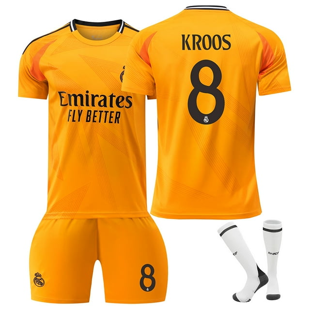 24-25 Real Madrid away football shirts kids football equipment no. 8 Kroos No.8 Kroos
