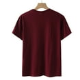 thumbnail image 3 of asdoklhq Juniors Plus Tops & T-Shirts, Women Casual Printing Pullover Short Sleeve T-Shirt Tops Blouse, 3 of 3