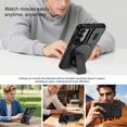 thumbnail image 5 of Dteck 2 In 1 for Samsung Galaxy S24 FE Case, Compatible with MagSafe, Invisible Kickstand HD Screen Protector, Heavy Duty Shockproof Magnetic Phone Cover with Slide Camera Lens Protection,Black, 5 of 9