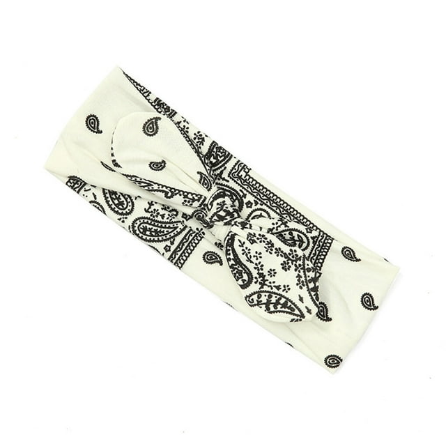 serony Exquis Sport Bandeau Réglable Multicolore Style Vintage Lavage de Visage Bandeau Impression Valentines Accessoires de Jour pour les Femmes Blanc
