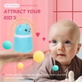 thumbnail image 2 of Cartoon Bear Powder Puff Box Fun Baby Talcum Powder Box Empty Powder Puff Box, 2 of 8