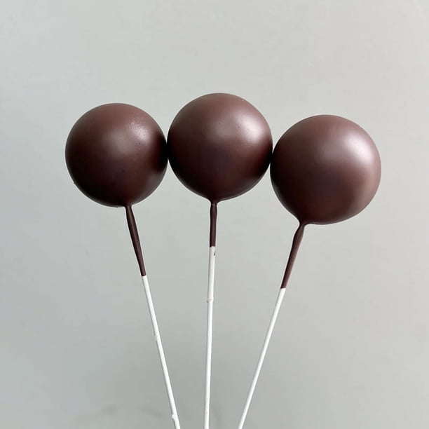 Adornos decorativos para tartas con forma de bola dorada, bola plateada, bola morada, bola blanca, bola azul, polvo y bola negra