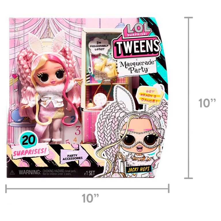 LOL Surprise Tweens Masquerade Party Fashion Doll Jacki Hops with 20  Surprises