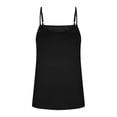 thumbnail image 4 of WULMLEO Women Scoop Neck Tank Top Adjustable Spaghetti Straps Sleeveless Cami Undershirt Loose Fit Casual Shirts Summer 2026 Black XL, 4 of 6