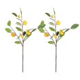 thumbnail image 1 of Paquete de 2 ramas amarillas de imitación de limón para decoración del hogar y decoración de eventos., 1 of 5