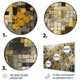 thumbnail image 3 of Designart "Bohemian Medley Yellow And Cream II" Boho Mosaic Metal Wall Decor, 3 of 5