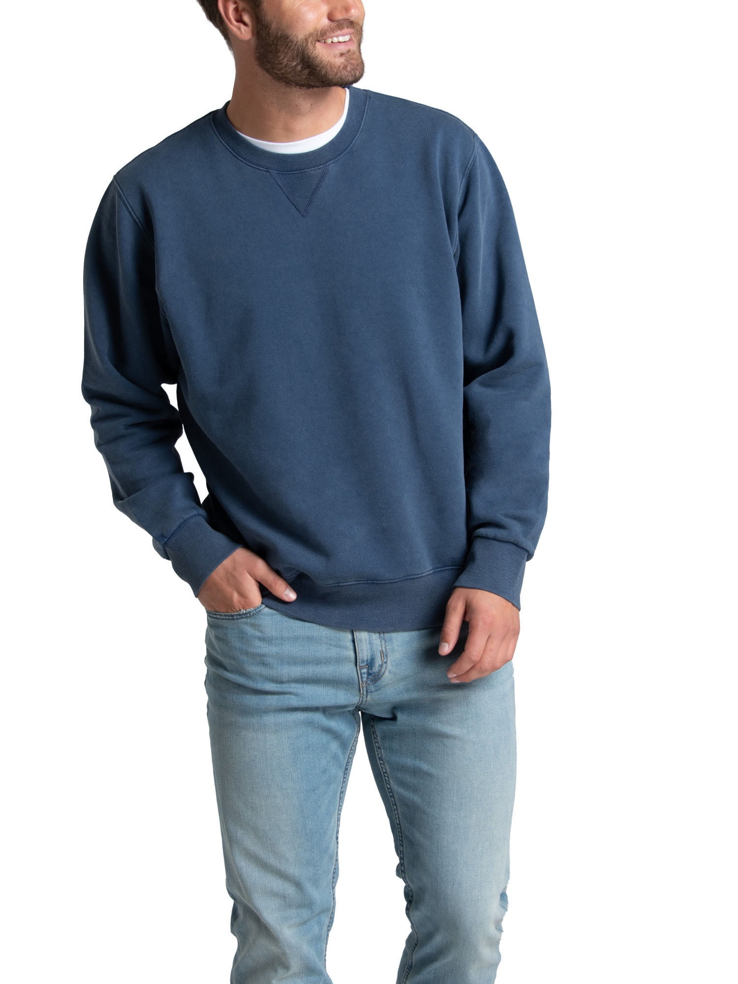Fruit of the Loom Men's Ultra-Soft Garment Dyed Crew Sweatshirt, Sizes S - 2XL
