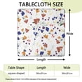 thumbnail image 2 of Pioneer Flower Floral Print Pattern Square Fitted Tablecloth with Elastic Edge,Square Table Cover,Washable Elastic Table Cover for Home Kitchen Party Decor 36"x36", 2 of 6