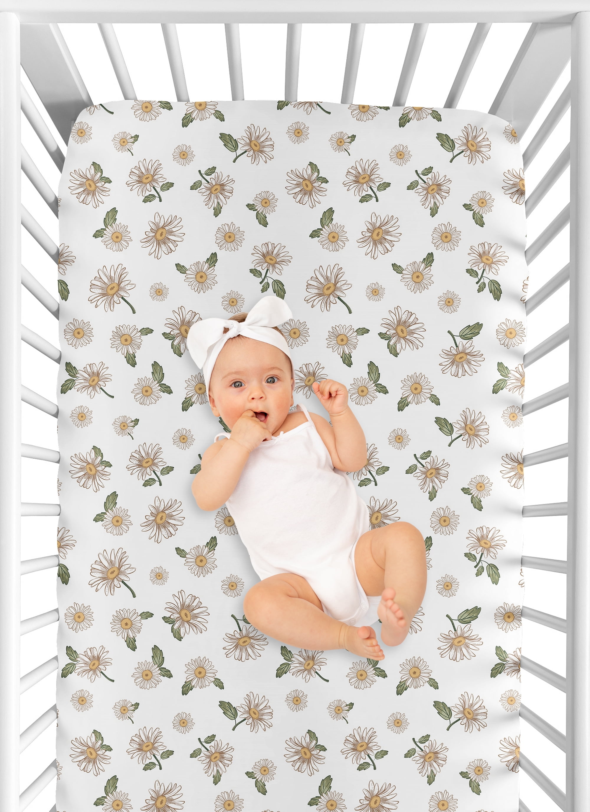 Sweet Jojo Designs Vintage Floral Girl Fitted Crib Sheets Set 3 Piece