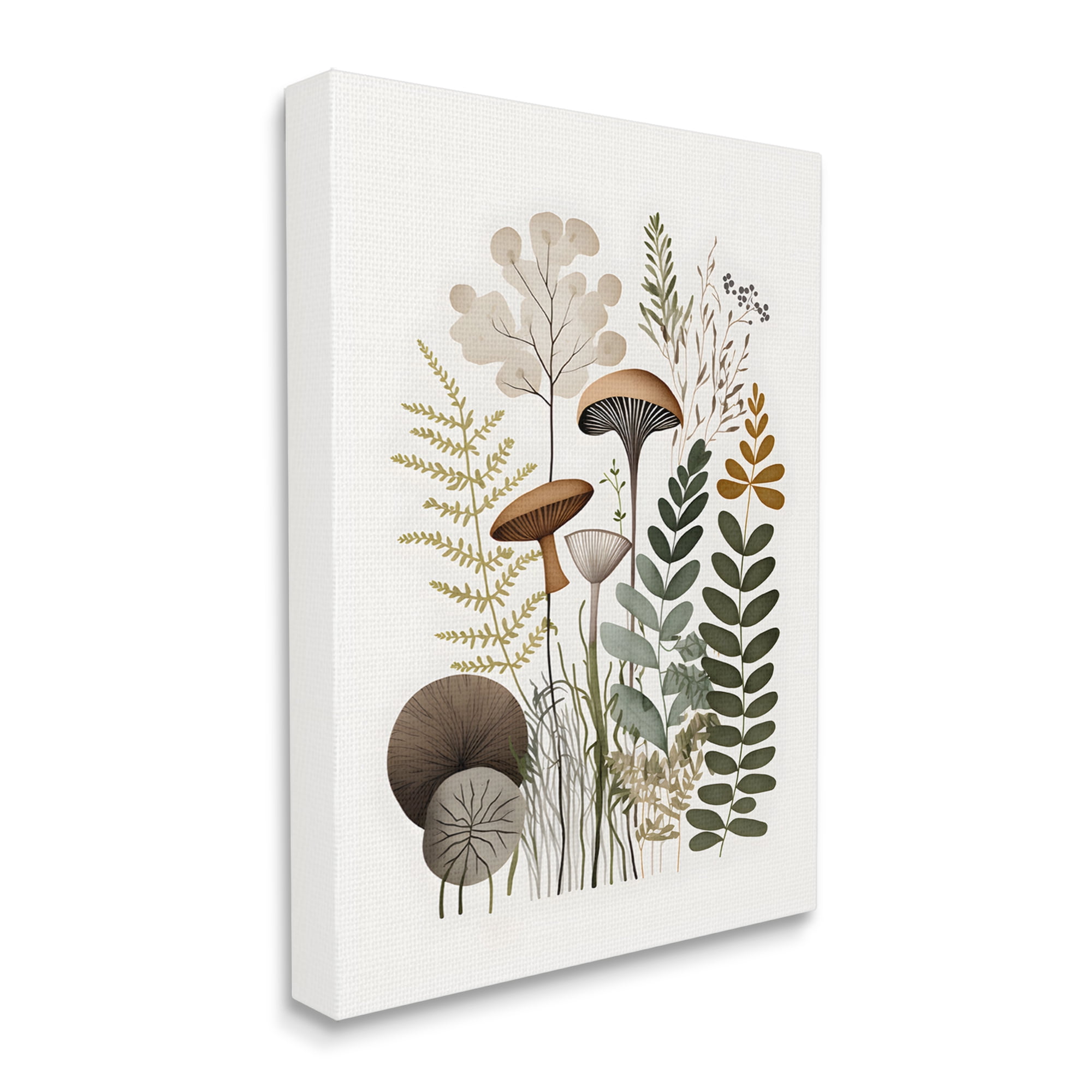 Stupell Industries Earthy Woodland Botanicals Botanical & Floral Painting Gallery Wrapped Canvas Art Print Wall Art, 16 x 20
