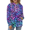 thumbnail image 3 of Leopard Colorful Regular Fit Hoodie, Sporty Pullover Hooded Sweatshirt for Men Women S, 3 of 6