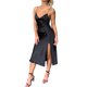 thumbnail image 2 of VISgogo Vestido sin espalda para mujer, verano, color sólido, correa de espagueti, sin mangas, de corte bajo, de una pieza para mujer, S/M/L/XL VISgogo  moda, 2 of 4