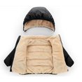 thumbnail image 3 of Toddler Down Jacket Removable Hooded Windproof Snow Winter Coat Outwear, 3 of 8