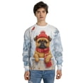 thumbnail image 4 of Playful Brussels Griffon Welcomes Winter Snowy Day with Cardinal Bird All Over Print 3D Sweatshirt Unisex Merch Griff Dog Lover - 2017, 4 of 6