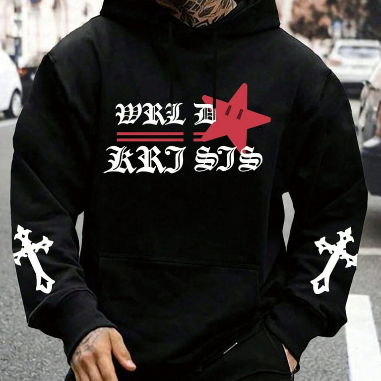 Unisex Gothicism Print Hoodie Oversized Graphic Vintage Y2K Aesthetic Hoodies Pullover Harajuku Gothic Sweatshirt Walmart