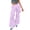 2-Light Purple, variant on Womens Ruffle Chiffon Pants Elastic Waist Wide Leg Flare Mesh Sheer Layered Palazzo Cowgirl Trousers 2026 Summer Pure Color Stylish Flowy Beach Travel Pants 2-Light Blue XS