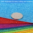 thumbnail image 4 of Uxcell 20 Sheets 2mm Glitter Foam Sheet 16x12" Purple EVA Paper with Back Adhesive, 4 of 8