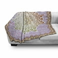 thumbnail image 3 of Ethnic Soft Flannel Fleece Throw Blanket, Microcosm Mandala with Floral Petal Forms in Soft Pastel Tone Illustration, Cozy Plush for Indoor and Outdoor Use, 50" x 70", Mint Lilac, by Ambesonne, 3 of 6