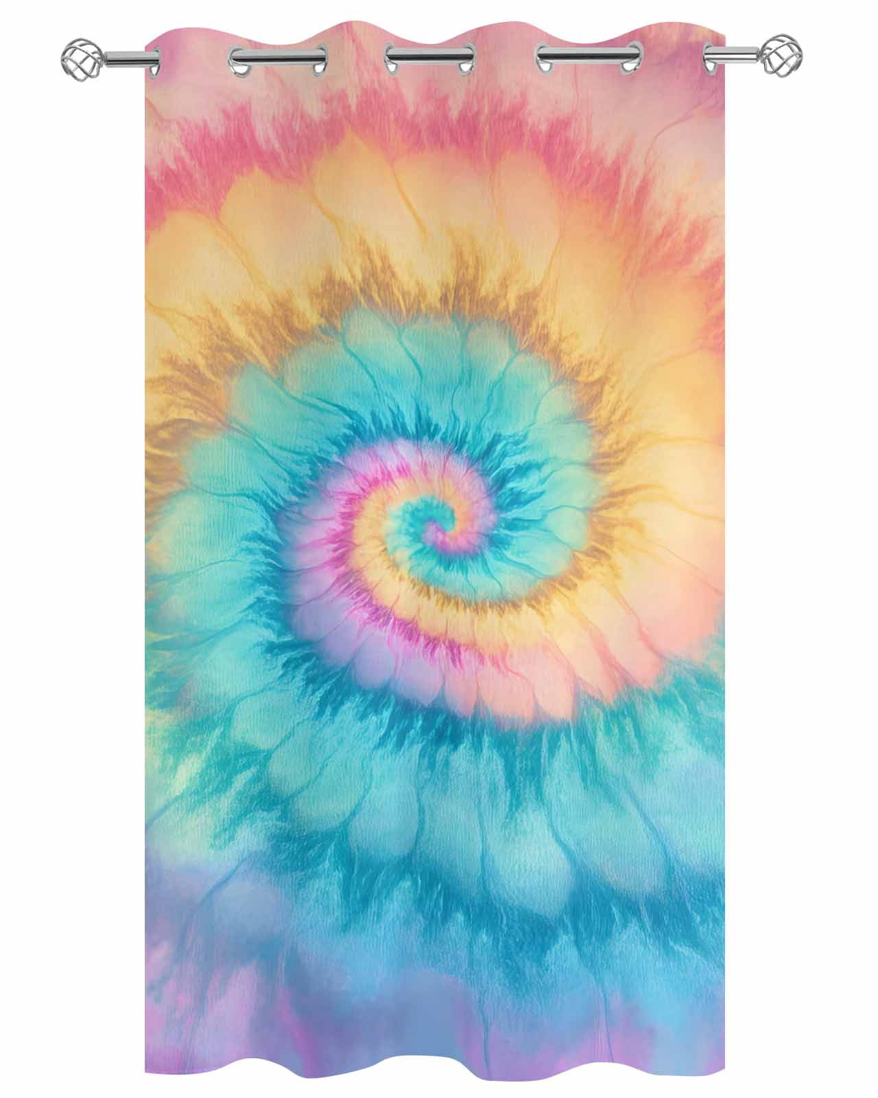 nqOlkjepod Outdoor Curtains for Patio Waterproof, Colorful Tie Dye Outdoor Privacy Panels Grommet, Rainbow Ombre Abstract Pattern Art Blackout Outside Curtains for Porch/Cabana 54"x84", 1 Panel
