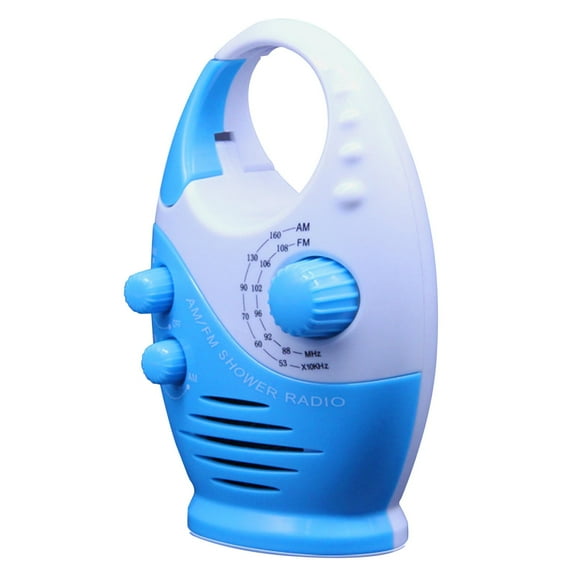 Zshan Meitianfacai Radio Broadcasting Receiver, Portable Class 5 English Listening Radio Bathroom Suction Cup Radio