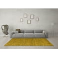 thumbnail image 3 of Ahgly Company Machine Washable Indoor Square Abstract Yellow Modern Area Rugs, 6' Square, 3 of 4