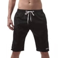 thumbnail image 2 of Bermuda Shorts for Men Summer Casual Elastic Waist Straight Leg Relaxed Fit Knee Length Beach Shorts with Pockets, 2 of 5