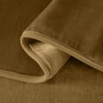 thumbnail image 6 of Chezmoi Collection Heavy Thick Korean Style Faux Mink Blanket Single Ply 9 Lbs, 750GSM Silky Soft Plush Raschel Mink Blanket, 85" x 95" Asia King Size, Solid Toffee, 6 of 9