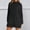 Black, variant on Mock Neck Sweatshirt Dress for Women Stand Collar Oversized Long Sleeve Pullover Tunic Sweatshirt with Pocket Plus Size Side Split Hem Oversized Casual Basic Long Sweatshirt Dress Black S